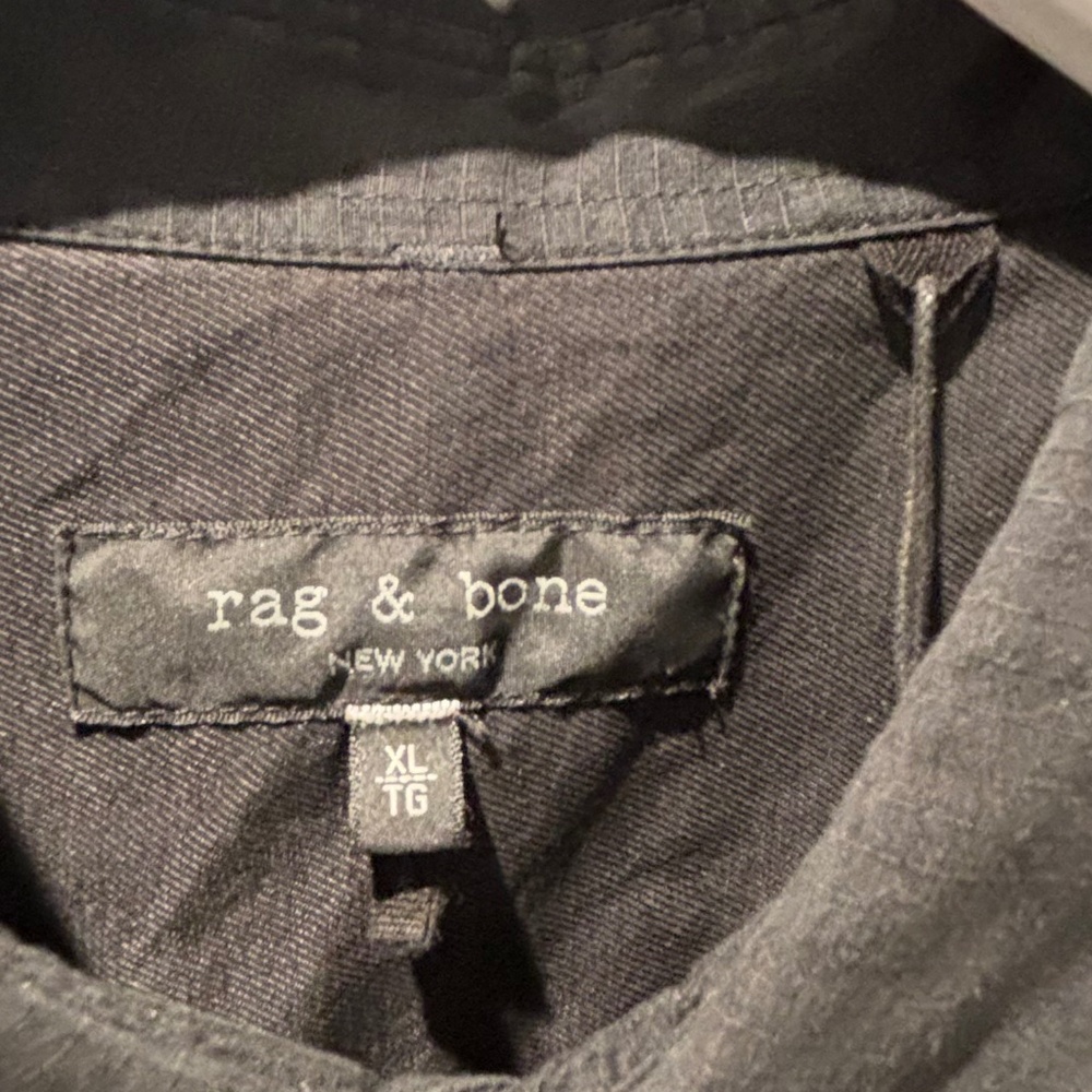 Rag And Bone, Black Button Down, Size Xl - image 3